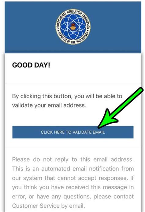 How to validate/verify the email for a new PRC LERIS account.